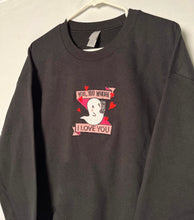 Load image into Gallery viewer, Boo I Love You Embroidered Sweatshirt