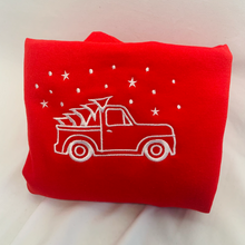 Load image into Gallery viewer, Xmas Truck Embroidered Sweatshirt