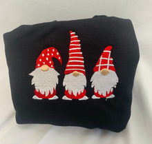 Load image into Gallery viewer, Xmas Gnomes Embroidered Sweatshirt