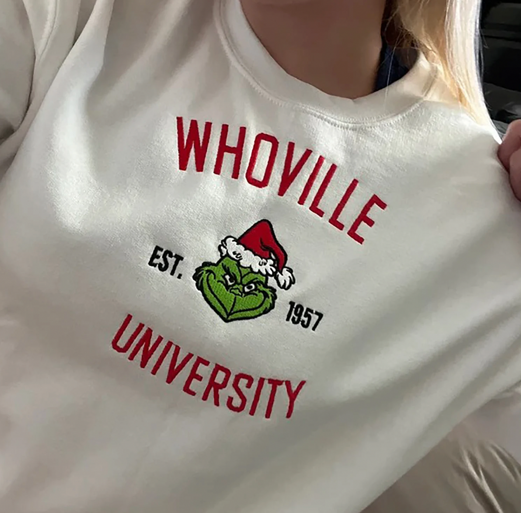 Whoville University Embroidered Sweatshirt