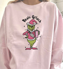 Load image into Gallery viewer, Basic Grinch Embroidered Sweatshirt
