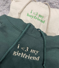 Load image into Gallery viewer, I &lt;3 my boyfriend/girlfriend Embroidered Sweatshirt

