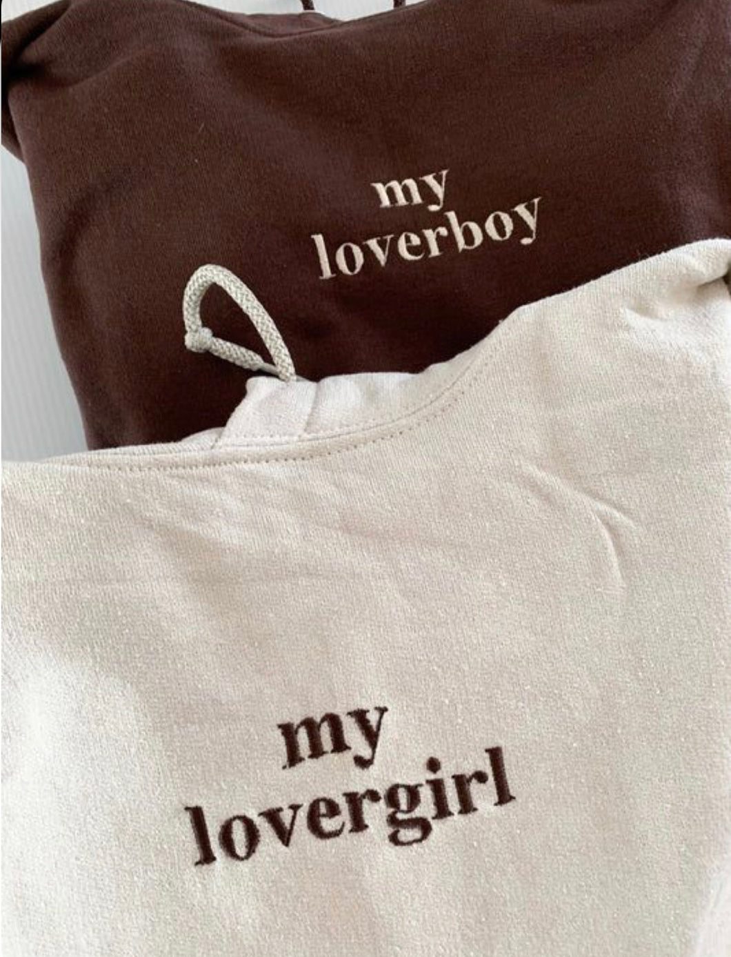 My Lovergirl/loverboy valentine Embroidered Sweatshirt