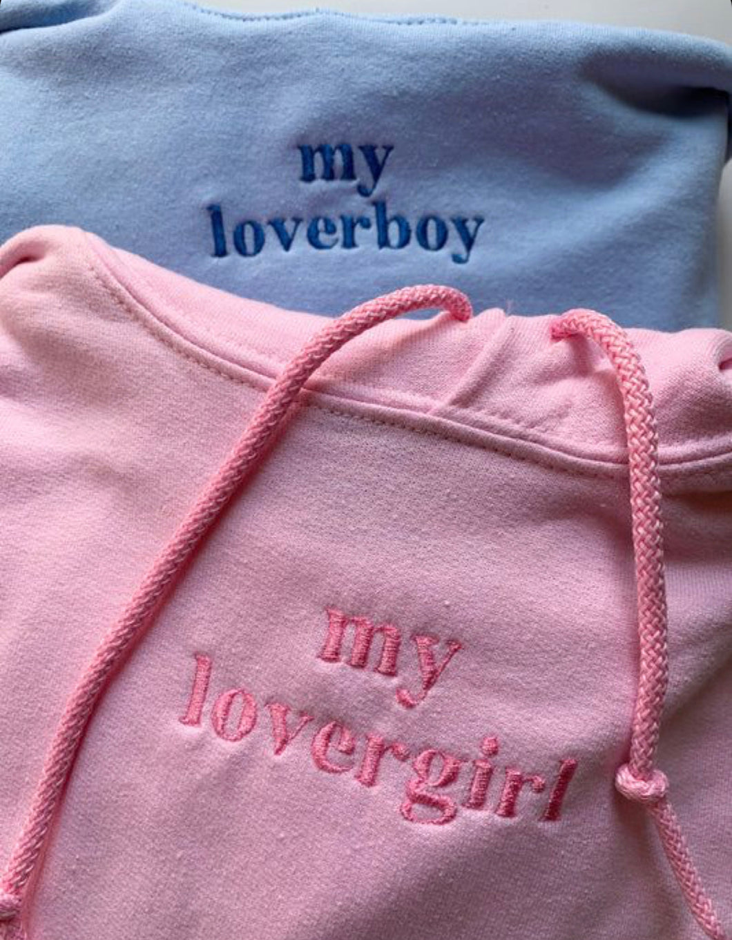 lovergirl/loverboy valentine Embroidered Sweatshirt