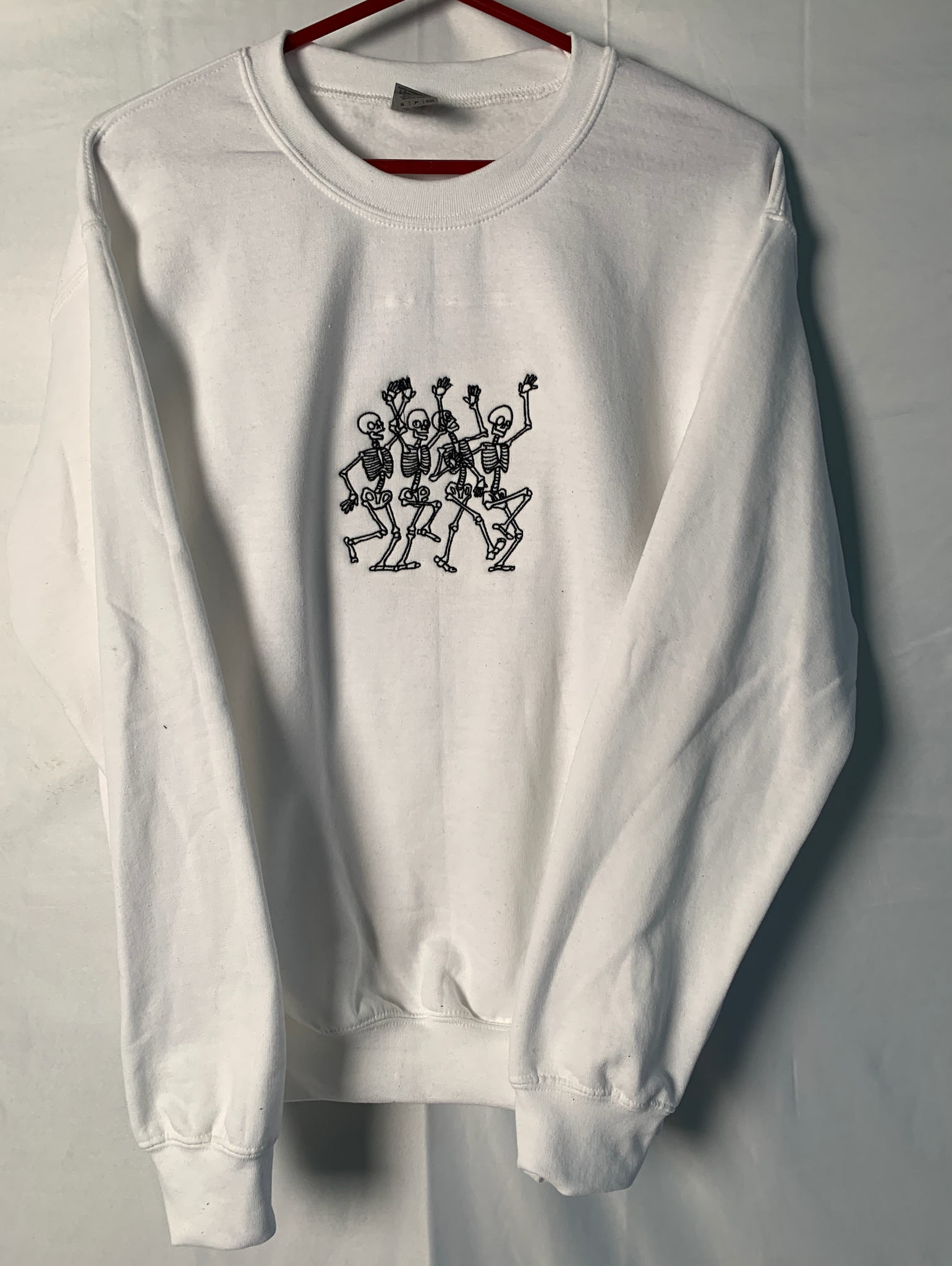 Dancing Skeletons Embroidered Crewneck – Sunny Ways Embroidery