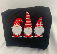 Load image into Gallery viewer, Xmas Gnomes Embroidered Sweatshirt
