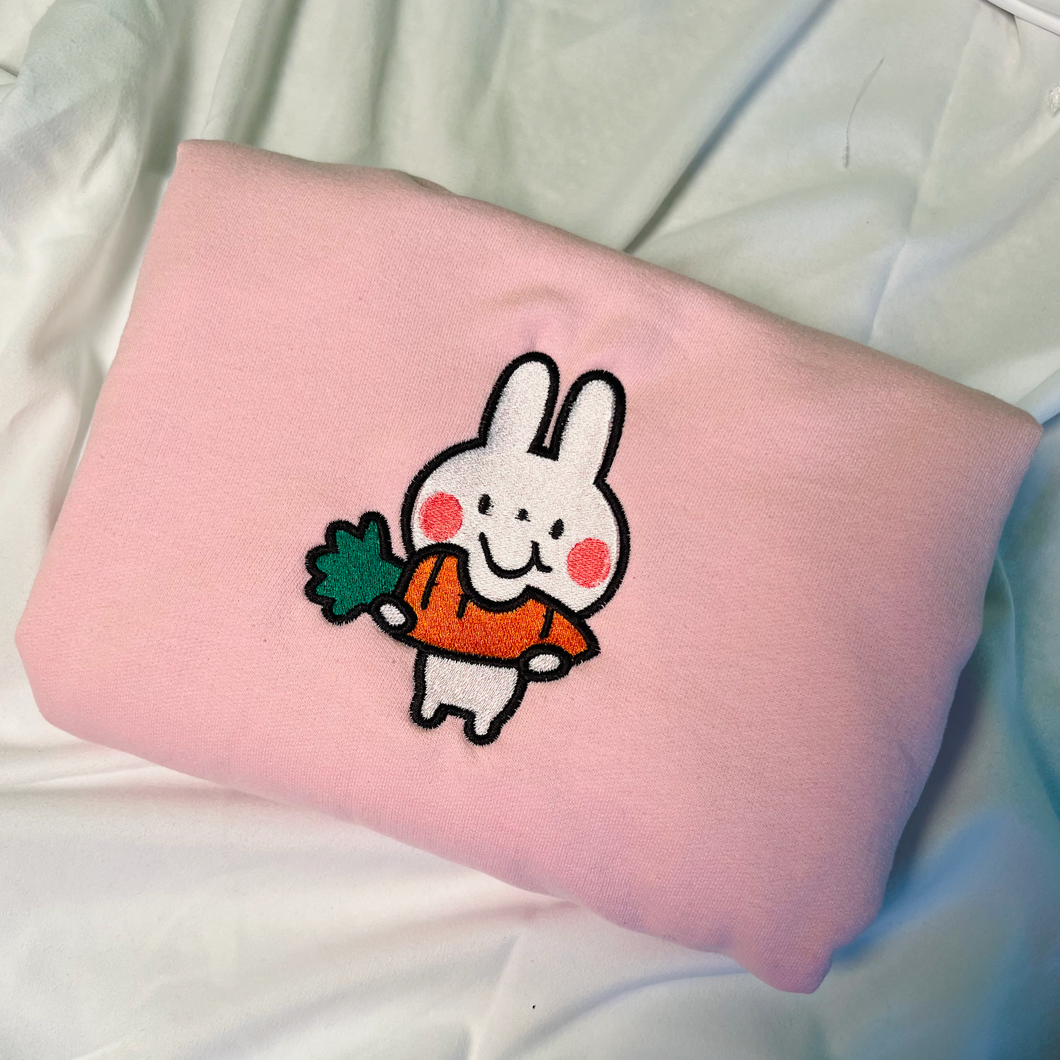Cute Bunny Embroidered Crewneck