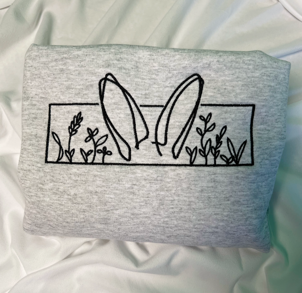 Bunny Ears Embroidered Crewneck